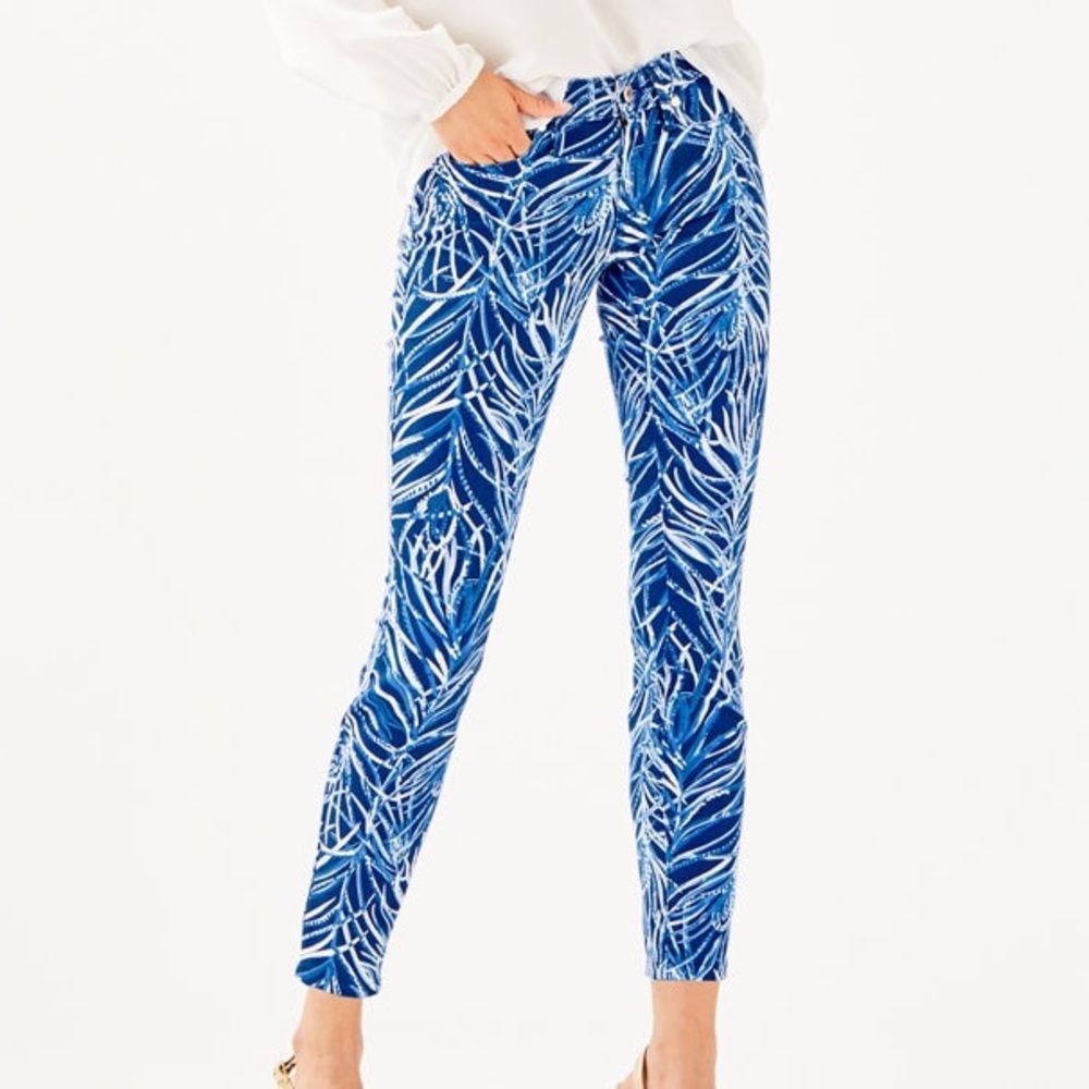Lilly Pulitzer south ocean skinny cropped jeans